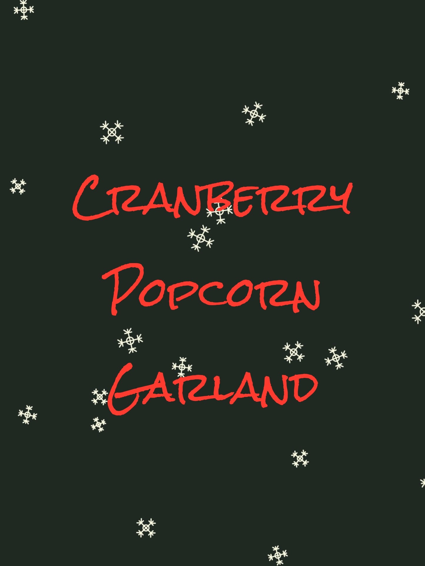 Cranberry Popcorn Garland Chunk Bag